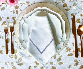 White napkins are easy to coordinate with various table linens.