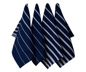Flour Sack Kitchen Towels, Blue Tea Towels for Embroidery, Black Easter Kitchen Towels, Spring Kitchen Towels, Holiday Kitchen Towels, Thanksgiving Kitchen Towels.Navy blue and white striped rectangular dish towels