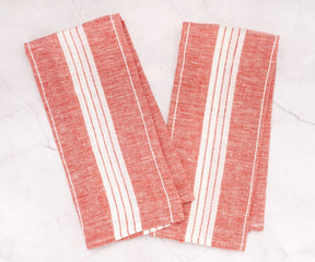 Red Christmas kitchen towels made from 100% linen, quick-drying