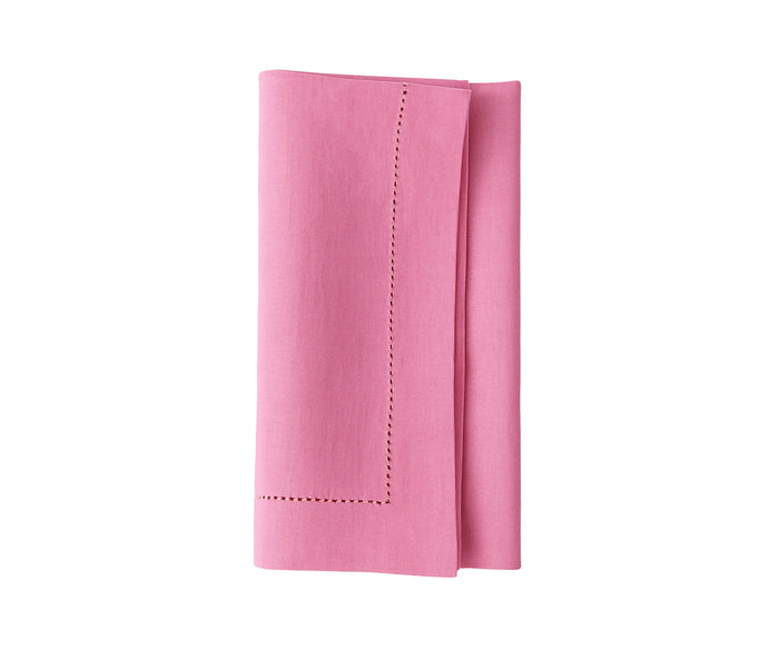 Flamingo pink linen napkin made from 100% natural linen – ideal for weddings, parties, and holiday celebrations.