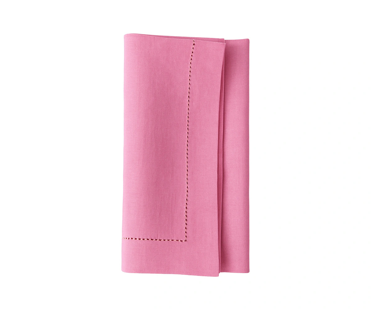 Flamingo pink linen napkin made from 100% natural linen – ideal for weddings, parties, and holiday celebrations.