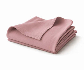 Premium dusty mauve linen top sheet crafted from 100% linen for breathable comfort and an elegant bedroom aesthetic.