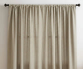 Flax  color curtain panels in multiple shades display grid