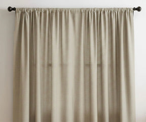 Flax  color curtain panels in multiple shades display grid