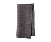 Flint gray plain linen napkin folded neatly, showcasing neutral tone and soft linen fabric