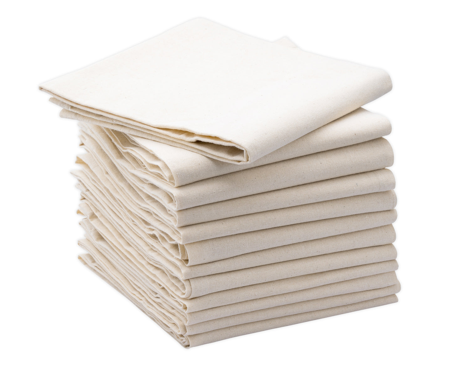 Soft, absorbent flour sack kitchen towel folded neatly on a countertop