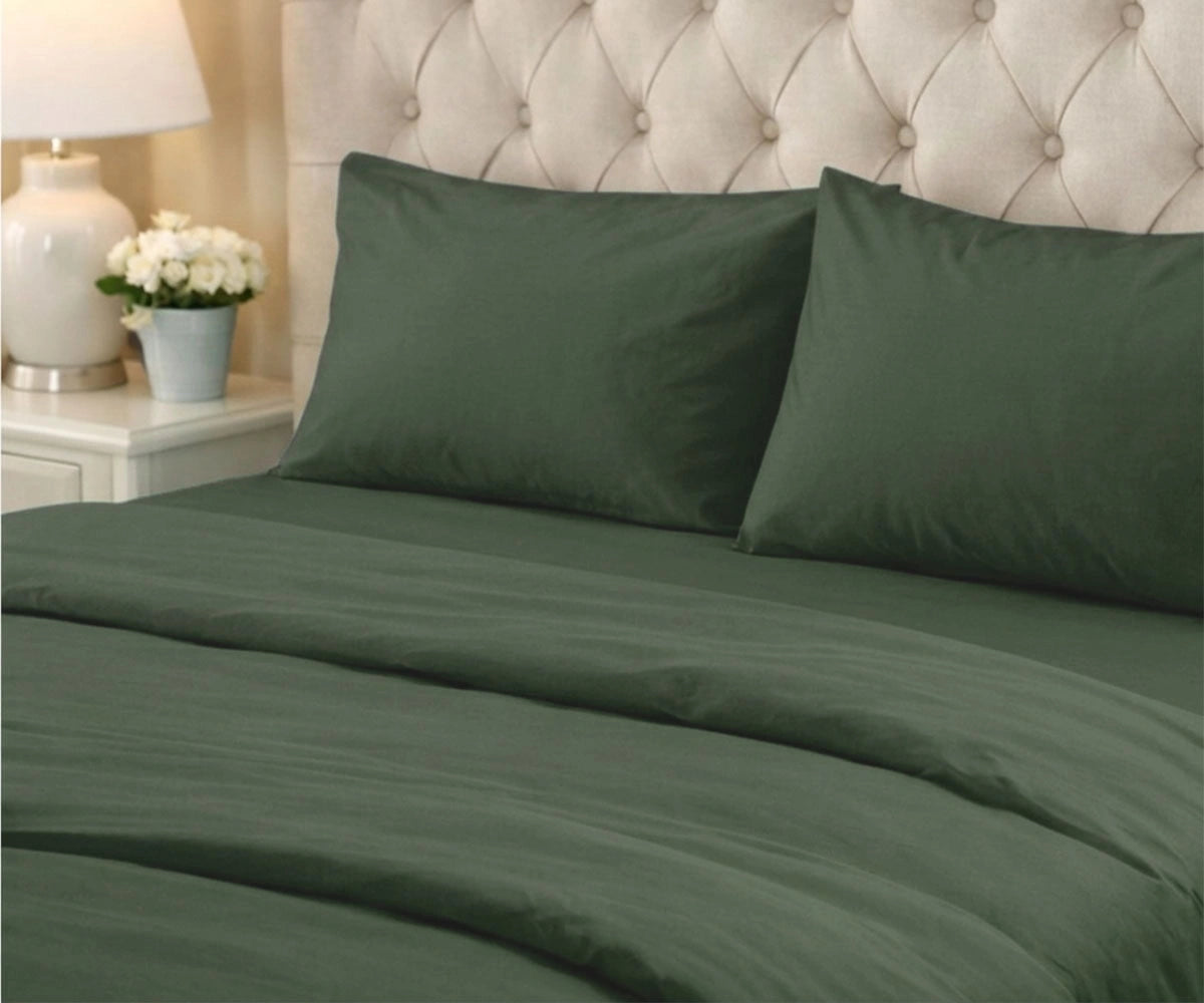 forest green cotton king size pillow cases soft breathable sateen cotton pillow covers