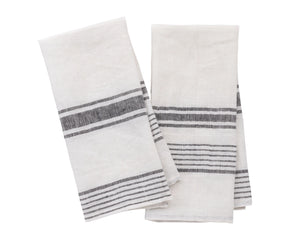 French Stripe Linen Dish Towels - Set of 2
