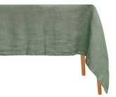 Forest Green Linen Tablecloth