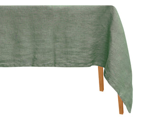 Forest Green Linen Tablecloth