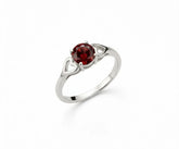 minimalist garnet solitaire ring design