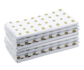 white napkins with gold trim are an essential element in creating a refined and elegant dining experience. 