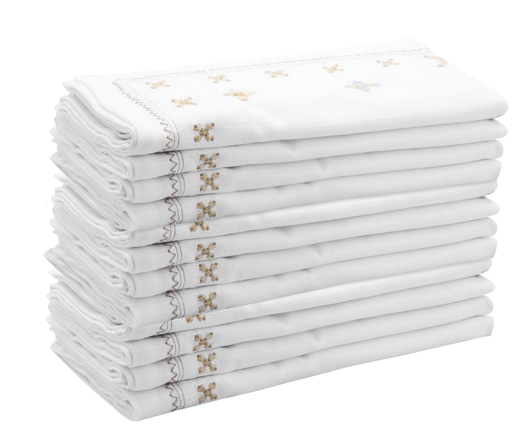 Luxurious gold cloth napkins for formal dining