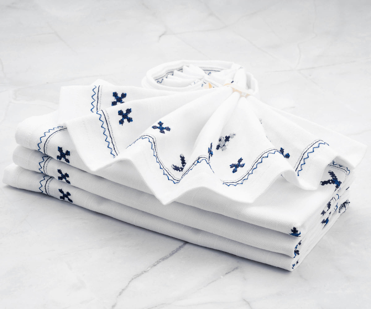 White dinner napkins offer a classic and clean look suitable for any occasion.
