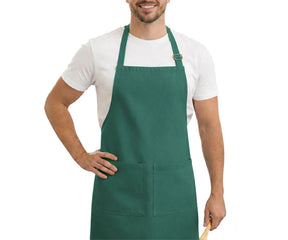 St Patrick’s Day green apron with front pockets, durable bulk cooking apron