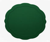 Vibrant green oval cotton placemat crafted from 100% soft cotton, bringing a fresh, natural look to your dining setup.