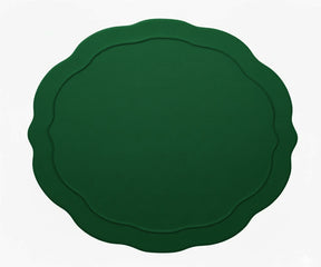 Vibrant green oval cotton placemat crafted from 100% soft cotton, bringing a fresh, natural look to your dining setup.