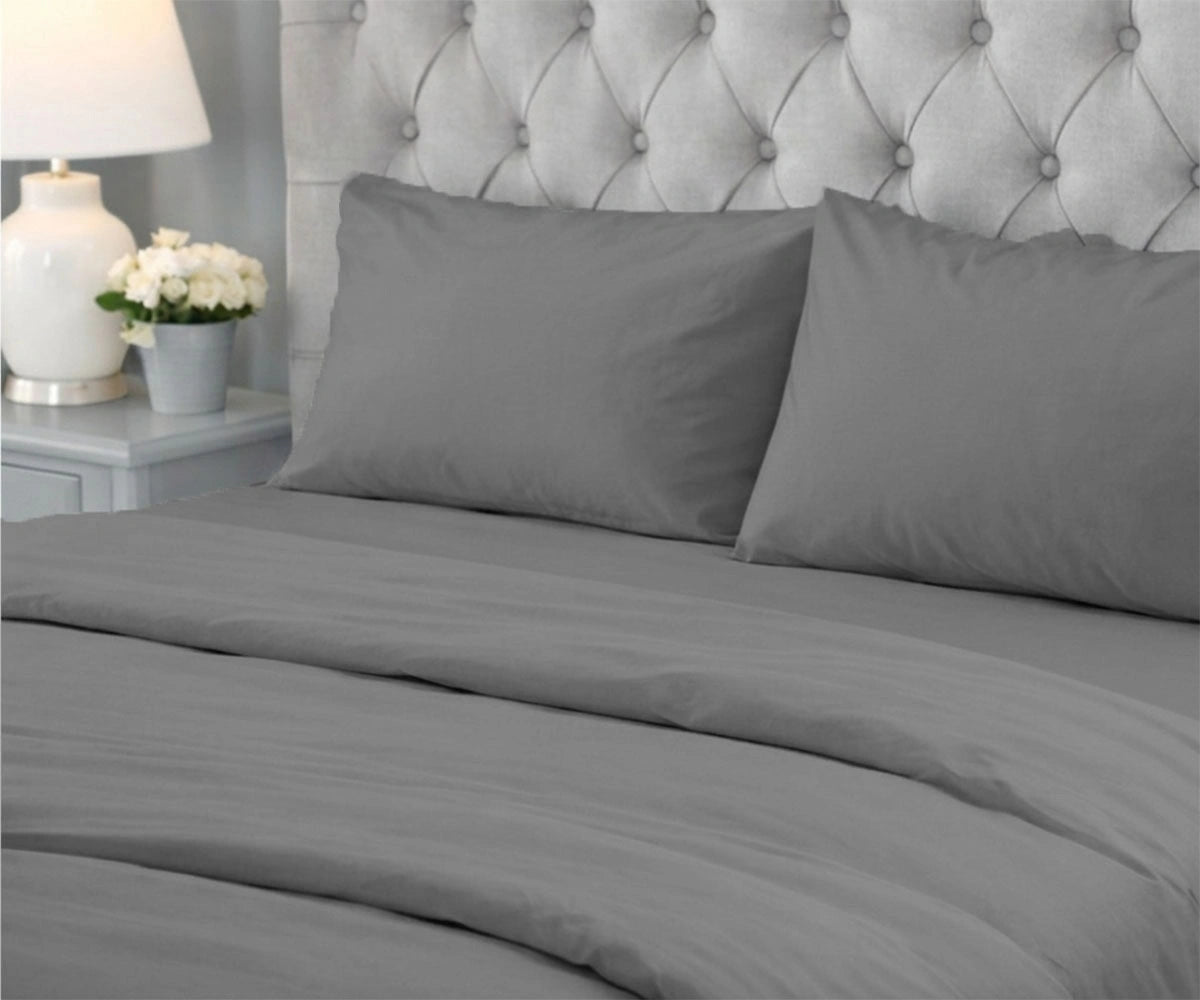 grey cotton king size pillow cases breathable soft cotton pillow covers for bedding