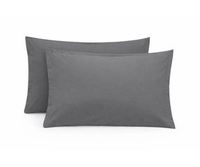 modern gray cotton pillowcase for everyday bed styling