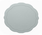grey oval cotton placemat designed to add a modern, minimalist touch to your dining table. Crafted from 100% cotton.