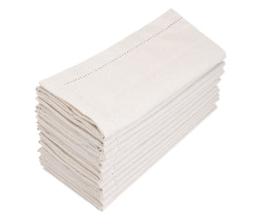 These ivory napkins are easy to care for and can typically be machine-washed 