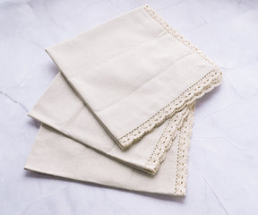 Soft cotton napkins, gentle on the touch, provide a comfortable and cozy addition to your dining decor.