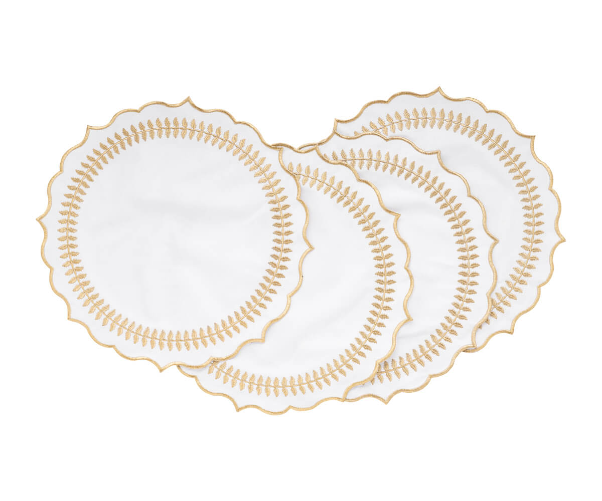 Round fabric placemats for a soft and stylish addition to your table.