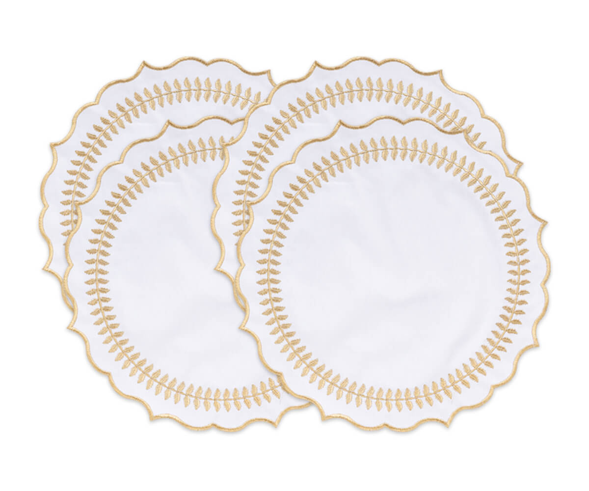 Round cloth placemats, a timeless choice for your dining table.