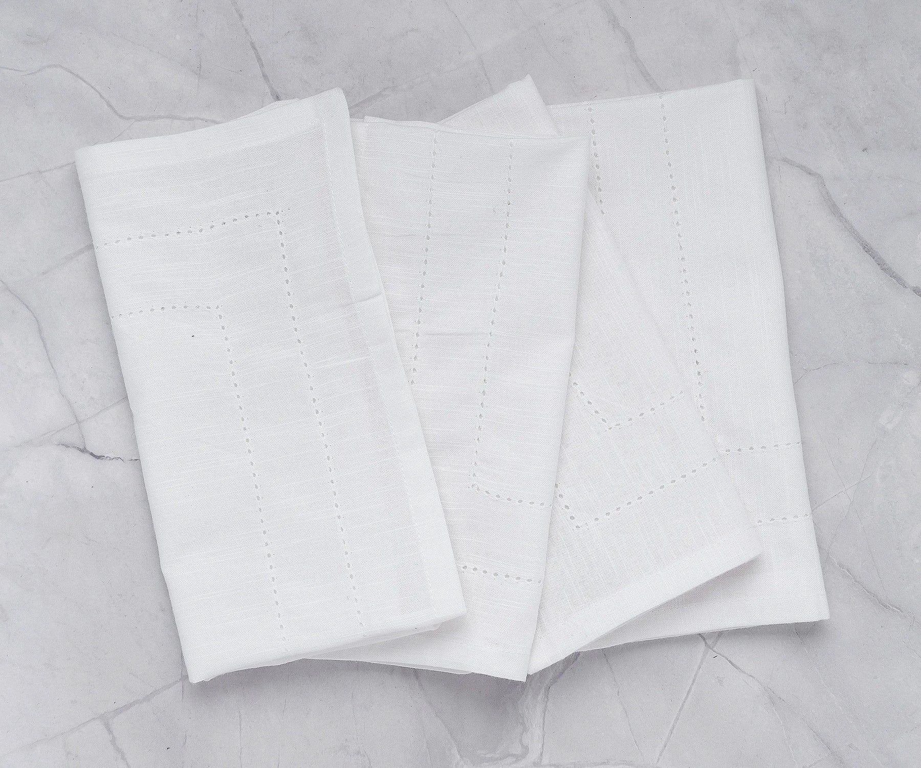 Eco-friendly washable napkins stacked neatly