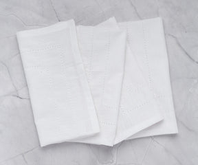Eco-friendly washable napkins stacked neatly