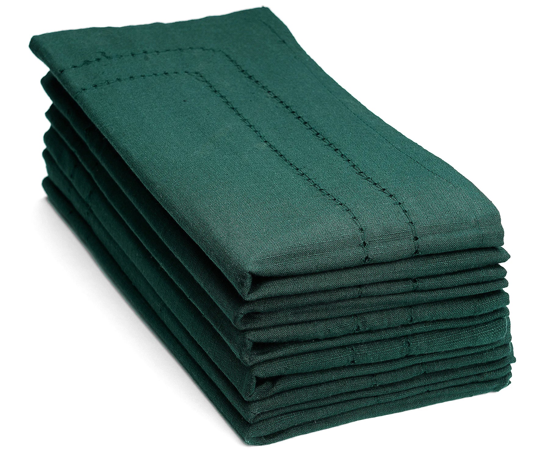 Elegant double hemstitch cotton wedding napkins for dining table décor