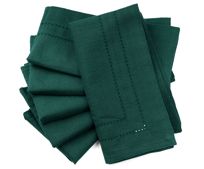 Forest Green dinner napkin used in formal table setting