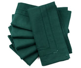 Forest Green dinner napkin used in formal table setting