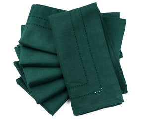 Forest Green dinner napkin used in formal table setting