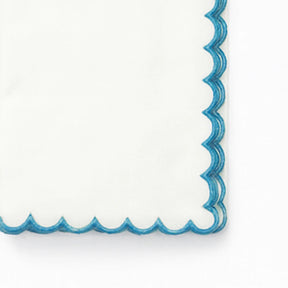 Teal Scalloped Napkins