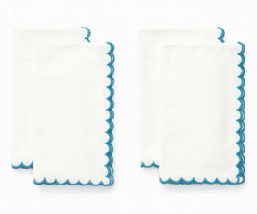 Teal Scalloped Napkins