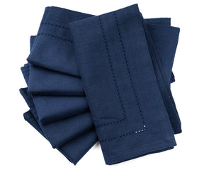 Cloth Dinner Napkins for Wedding Reception - Blue, Ivory, Navy Blue