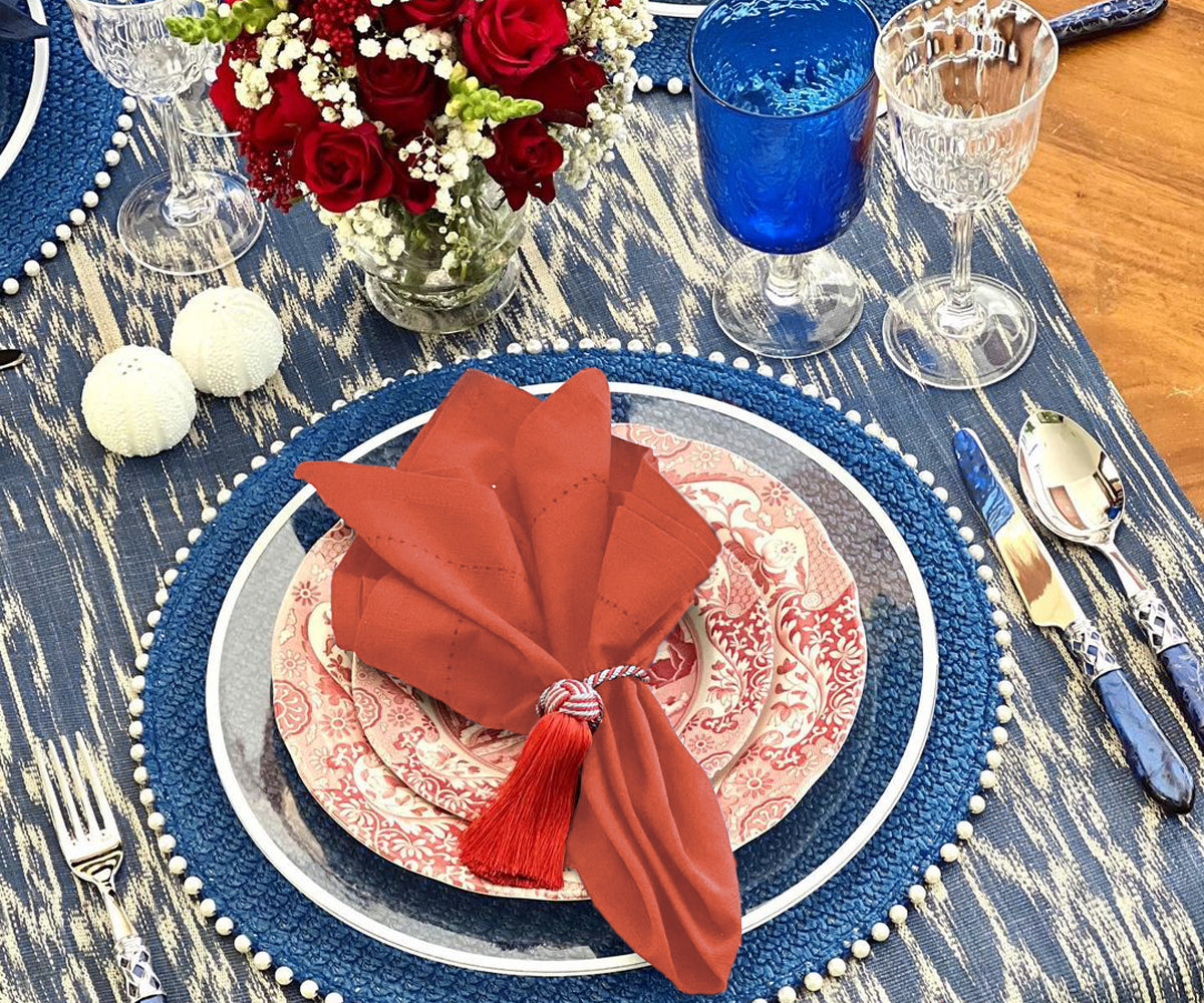 Rust Cotton Napkins - Enhance Your Table with Natural Elegance