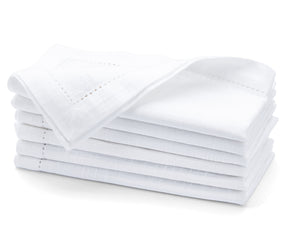 linen napkins, cloth napkins bulk, white dinner napkins, wedding napkins, hemstitch linen napkins, white cloth napkins