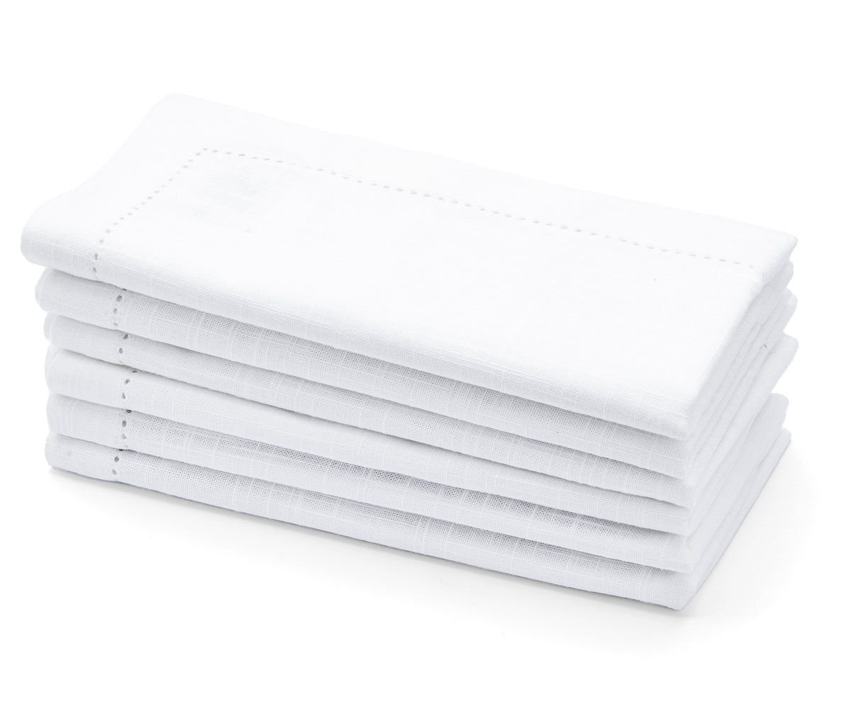 white cloth napkins, dinner napkins, white linen napkins, wedding napkins, white napkins, linen napkins, cotton napkins bulk, hemstitch linen napkins