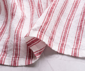 Homestead striped linen napkins for elegant affairs.