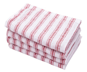 Homestead striped linen napkins adding style to your table.