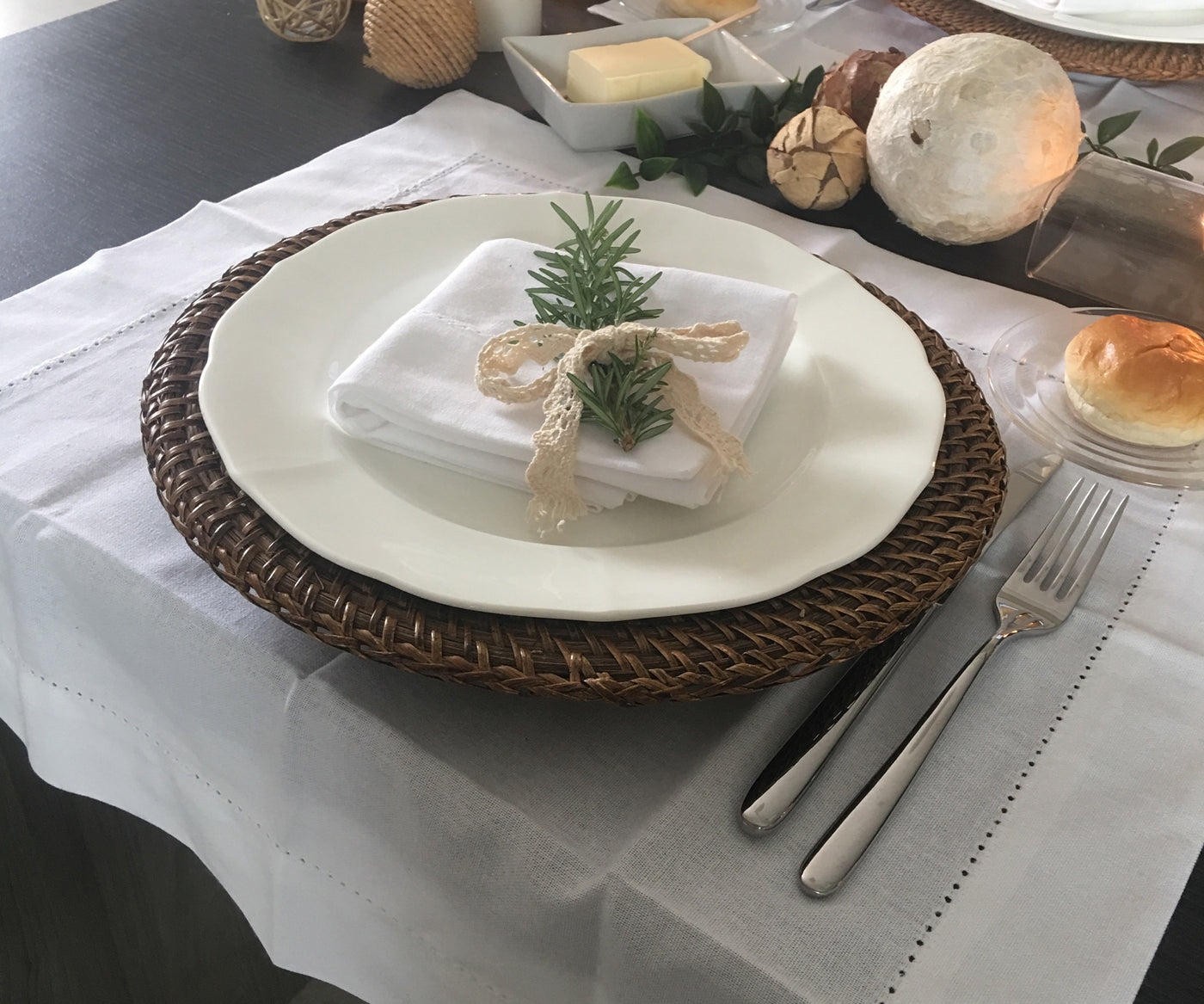 White cotton table napkins are essential elements of a beautifully set table, adding a touch of elegance and sophistication to the dining experience.