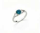 indicolite ring in silver with deep blue tourmaline