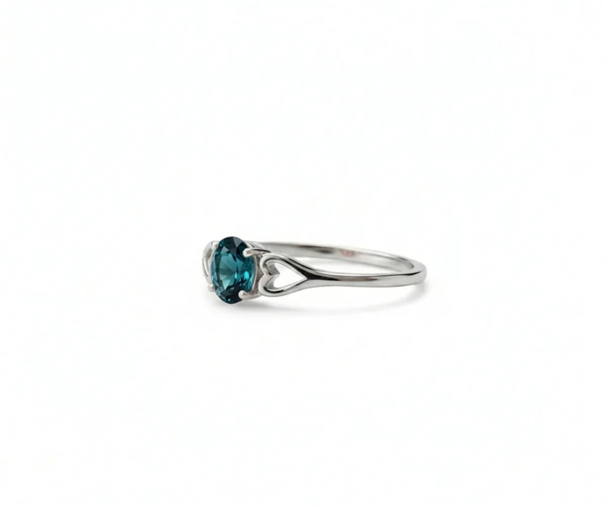dainty indicolite ring for everyday wear
