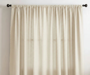 Ivory color curtain panels in multiple shades display grid