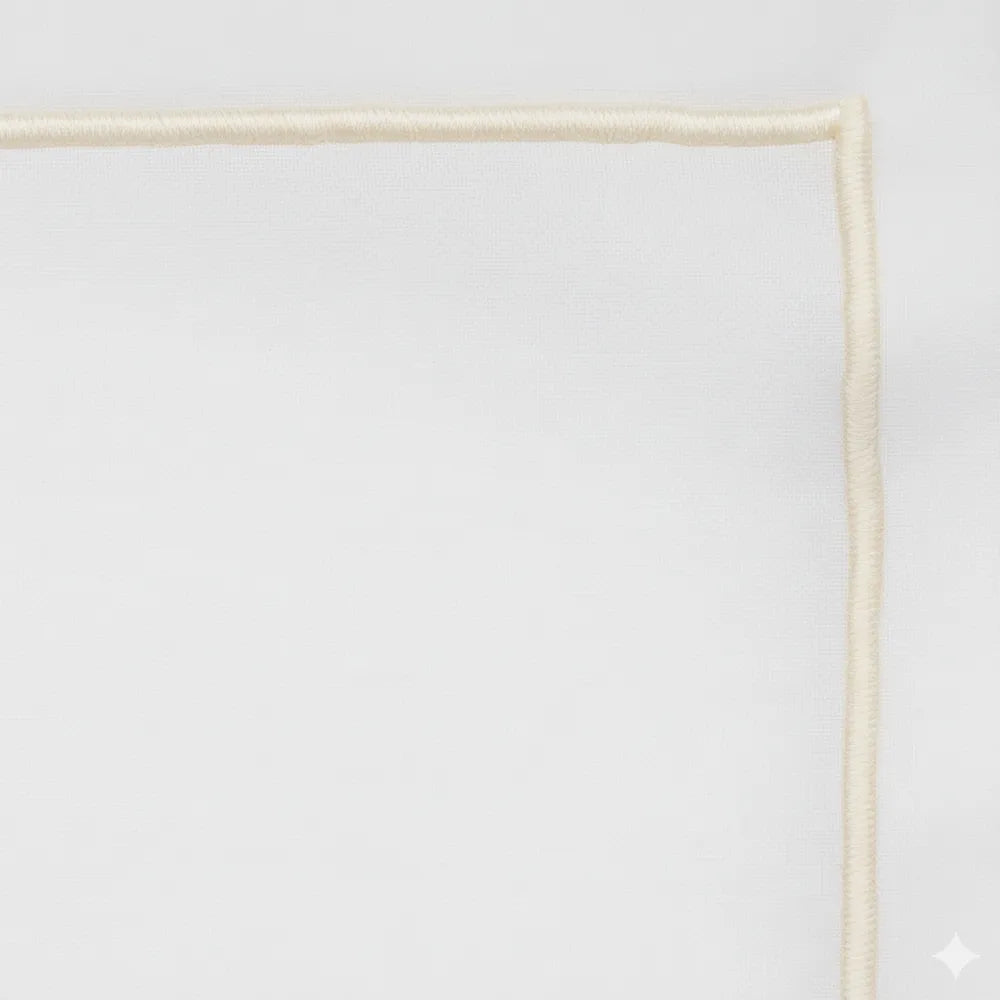 Elegant ivory cloth napkins with delicate embroidery, reusable 100 cotton dinner napkins for events, restaurants, or home use, available in sets of 4 to 24