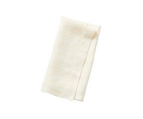 Ivory linen napkin made from 100% pure linen – soft, durable, and ideal for weddings, holiday dinners, and everyday table settings.