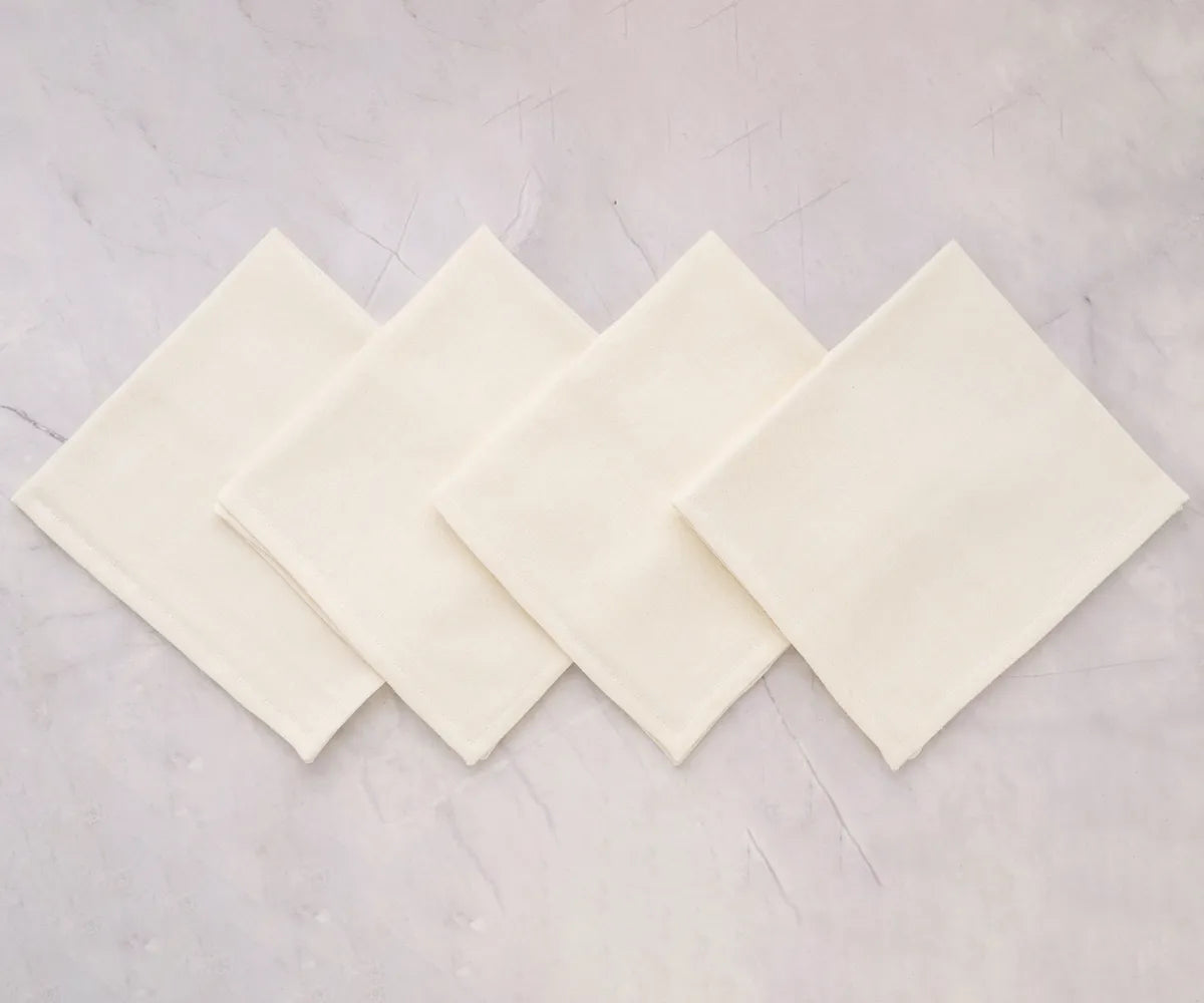 Classic cotton table napkins available in multiple sizes and sets