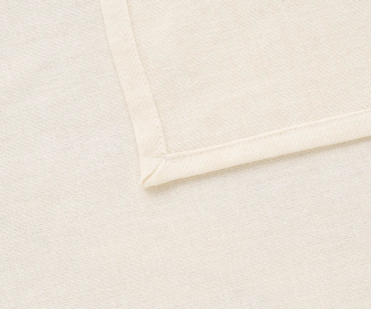 Soft absorbent cotton napkins pairs well with neutral tablecloths